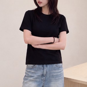 굿데이즈 베이직 라운드넥 여성 반팔티