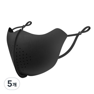 SHINBYHOUSE 남녀공용 숨쉬기편한 UV차단 마스, 5개, 블랙